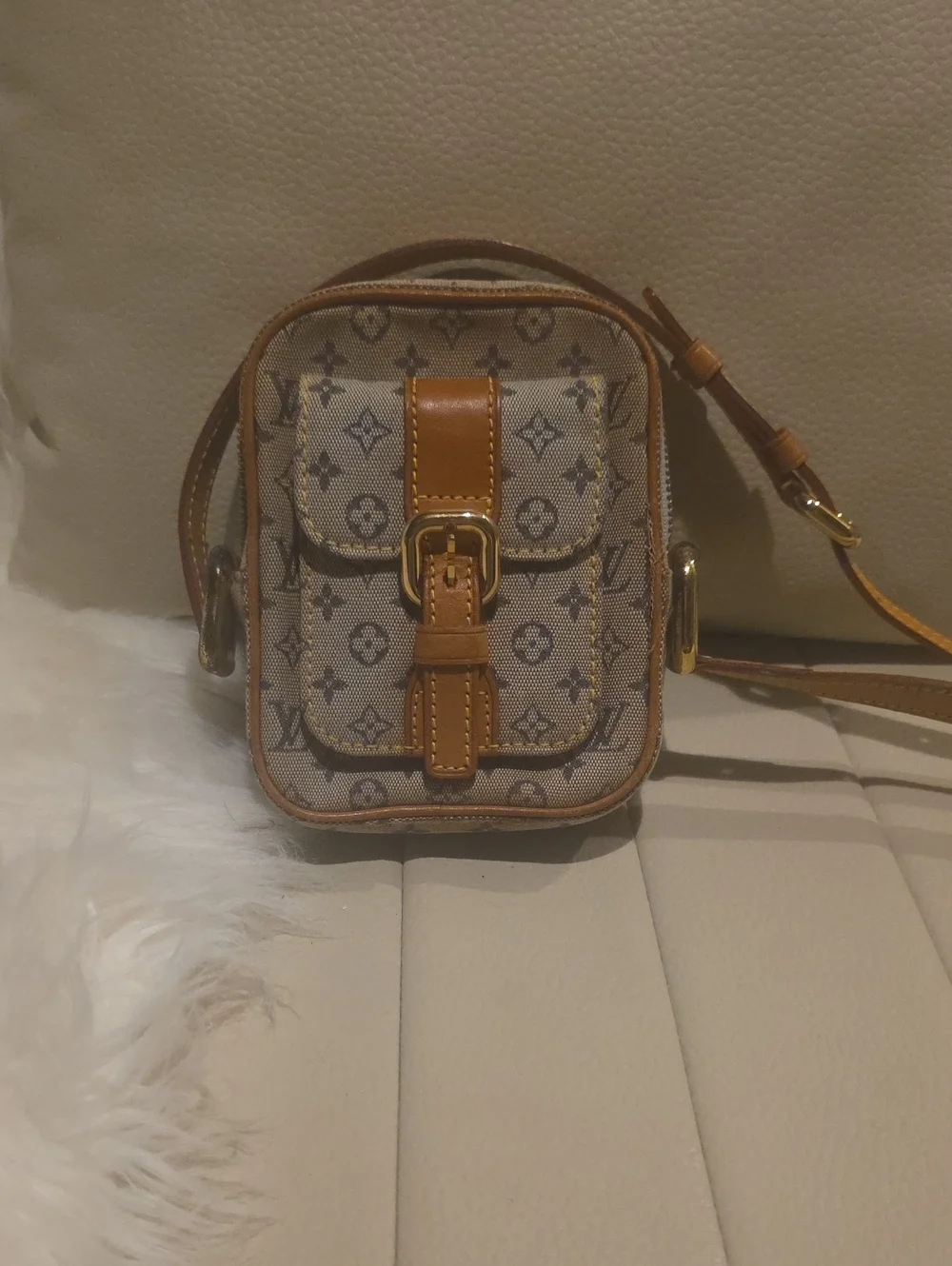 Louis Vuitton Mini Monogram Crossbody in Brown and Cream